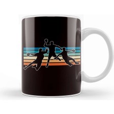 Baskı Dükkanı Vintage Handball Players Retro Handballer Ball Sports Team Kupa Bardak Porselen