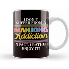 Baskı Dükkanı Mah-Jongg Player Chinese Board Game Fan Mahjong Solitaire Kupa Bardak Porselen