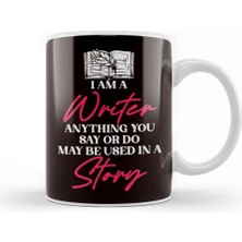 Baskı Dükkanı Writer Story Author Bookworm Book Novelist Writing Blogging Kupa Bardak Porselen