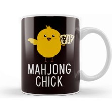 Baskı Dükkanı Mahjong Cat Player China Board Game Mah-Jongg Solitaire Kupa Bardak Porselen