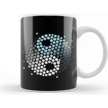 Baskı Dükkanı Yin And Yang Black And White Fons Ferru Kupa Bardak Porselen