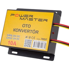 Powermaster PM-7897 24V Dc / 12V Dc 10 Amper Oto Konvertör