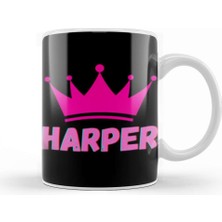 Baskı Dükkanı Harper  Name Personalized Custom   Vintage Retro Rainbow Style Design Gift Baby Gift For Her Kupa Bardak Porselen