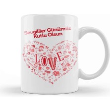 Baskı Dükkanı Sevgililer Günü Sevgiliye Hediye 0260 Kupa Bardak Porselen