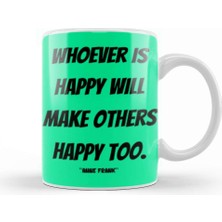 Baskı Dükkanı Anne Frank Quotes Gift   Vintage Retro Rainbow Style Kupa Bardak Porselen