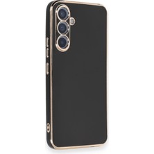 Plus Samsung A54 ile Uyumlu Platin Krom Volet Kılıf