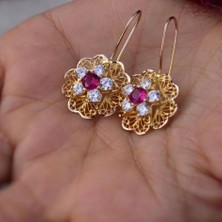 Çelikoğlu Kuyumculuk 14 Ayar Altın Gül Küpe 4,84 gr