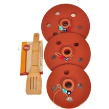 Epicsa Sarma Taşı 3 ' Lü Set Mutfak Seti (Sırlı Delikli Kapak Seti) /  Taşı