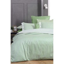 Sarev Tommy Yeşil Çift Kişilik   Pamuk Saten 233tc Nevresim Takımı