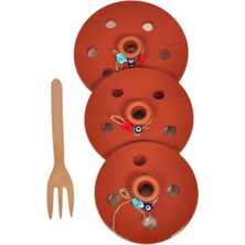 Epicsa Sarma Taşı 3 Lü Set Mutfak Seti (Sırlı Delikli Kapak Seti )/  Taşı