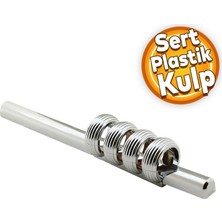 Badem10 Büyük Icon Çekmece Mutfak Dolap Kapak Kulpu Kulbu Krom Sert Plastik Kulp 96 mm 128 mm