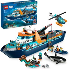 LEGO  City Kutup Keşif Gemisi 60368 - 7 Yaş ve Üzeri Çocuklar İçin  Büyük Yüzer Bot İçeren Yaratıcı Oyuncak Yapım Seti (815 Parça)