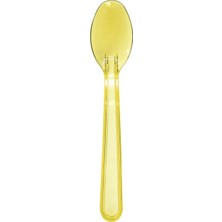 Ambalaj Pazarı Tatlı-Dondurma Kaşığı Sarı (Transparan) 12,5cm - 50 Adet