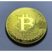 Bitcoin Hatıra Altın Kaplama Madeni Para Çil