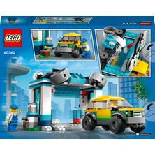 LEGO  City Oto Yıkama 60362 - 6 Yaş ve Üzeri Çocuklar İçin Bir Araba ve 2 Minifigür İçeren Yaratıcı Oyuncak Yapım Seti (243 Parça)