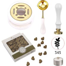 Profisher Davetiye Mum Mühürü Uygulama Seti Beyaz Renk 337 Bahar Dalı