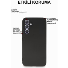 Case World Caseworld Samsung Galaxy A34 5g ile Uyumlu Kapak Mat Siyah Yumuşak Silikon Kılıf