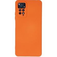 Case World Xiaomi Redmi Note 11 Pro Kapak Içi Kadife Kamera Korumalı Lansman Silikon Kılıf - Turuncu