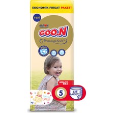 Goo.N Premium Soft 5 Numara Süper Yumuşak Külot Bebek Bezi Ekonomik Fırsat Paketi - 136 Adet