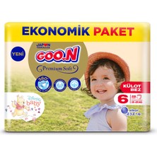 Goo.N Premium Soft 6 Numara Süper Yumuşak Külot Bebek Bezi - 28 Adet