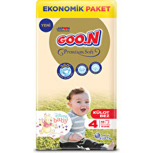 Goo.N Premium Soft 4 Numara Süper Yumuşak Külot Bebek Bezi - 42 Adet