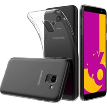 Kzy Samsung Galaxy J6 2018 ile Uyumlu Kapak 1mm Süper Silikon Şeffaf Kılıf