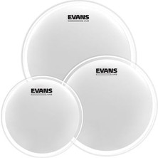 Evans Deri Seti 10+12+16 Uv2 Tom Kumlu Beyaz Rock Kit