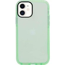 iPhone 11 ile Uyumlu Kenar Renkli Shock Şeffaf Silikon Telefon Kılıfı