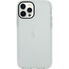 iPhone 12 Pro Max ile Uyumlu Kenar Renkli Shock Şeffaf Silikon Telefon Kılıfı