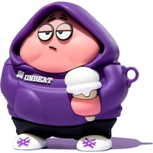 Microsonic Airpods 1. Nesil / 2. Nesil Kılıf Cartoon Figürlü Silikon Crtn-Fgr-Ptrck-Str