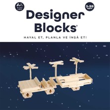 Zet Zeka Designer Blocks 100 Doğal Ahşap Parça 3+ Yaş 1+ Oyuncu