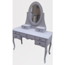 Bengi Ticaret Dresuar 90143 makyaj masa 7çekm kayın aslan Ayak Parlak gri hareketl ayna El yapı