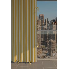 Curtain Tekstil Balkon Perdesi Balkon Brandası - Yağmur Geçirmez - Bağcıklı - Düğmeli