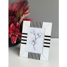 Rossev Beyaz Siyah Çizgili Çerçeve 5*7 cm