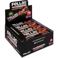 Fellas Yüksek Protein Bar - Badem ve Kakaolu 45 gr x 12 Adet 