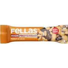 Fellas Yüksek Protein Bar - Yer Fıstığı ve Kakaolu 45 gr x 12 Adet 