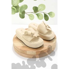 Bej Streç  Kadın Terlik K04835420617