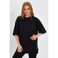 Alexander Gardi Çizgili Oversize T-Shirt (E23-00105)