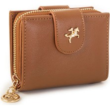 Nas Bag Kadın Çift Kapaklı Mini Cüzdan Taba Nero