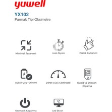 Yuwell Parmak Tipi Oksimetre Nabız ve Oksijen Ölçer YX102