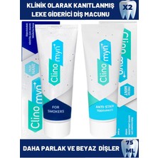 Clinomyn Fresh Diş Beyazlatan ve Parlatan Jel Diş Macunu + Smokers Diş Beyazlatan Diş Macunu 75 ml