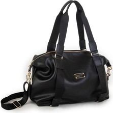 Nas Bag Extra Büyük Boy Omuz Çantası Siyah Nero (eni 44 cm , boyu 32 cm )