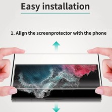 Arazon Samsung Galaxy S23 Ultra ile Uyumlu Nano Ekran Koruyucu Darbe ve Kırılma Önleyici Cam Koruyucu