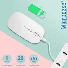 Microcase 1600 Dpı Şarj Edilebilir 2.4 Ghz Çift Modlu Bluetooth Kablosuz Mouse - AL2675 Mor