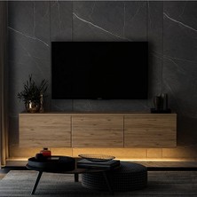 BMdekor Tv Sehpası Norm Duvara Monte Atlantikçam LED Işıklı 160 cm