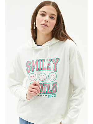 June Smiley World Lisanslı Sweatshirt