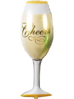 Parti Sürprizi Şampanya Kadehi Cheers Folyo Balon