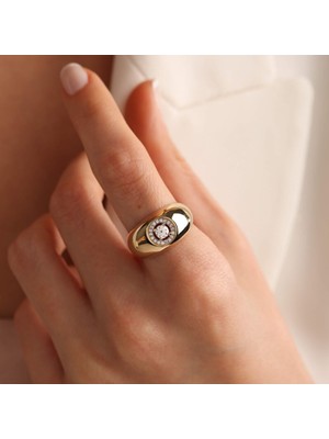 Sembol Gold 14 Ayar Altın Tektaş Yüzük Özel Tasarım