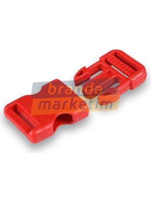 Branda Marketim Plastik Geçmeli Toka Kırmızı-10 Adet