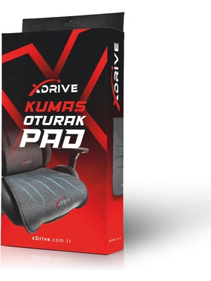 xDrive Premium Oturak Pad Gri Kumaş Ergonomik Tasarım ile Rahat Kullanım Sunar